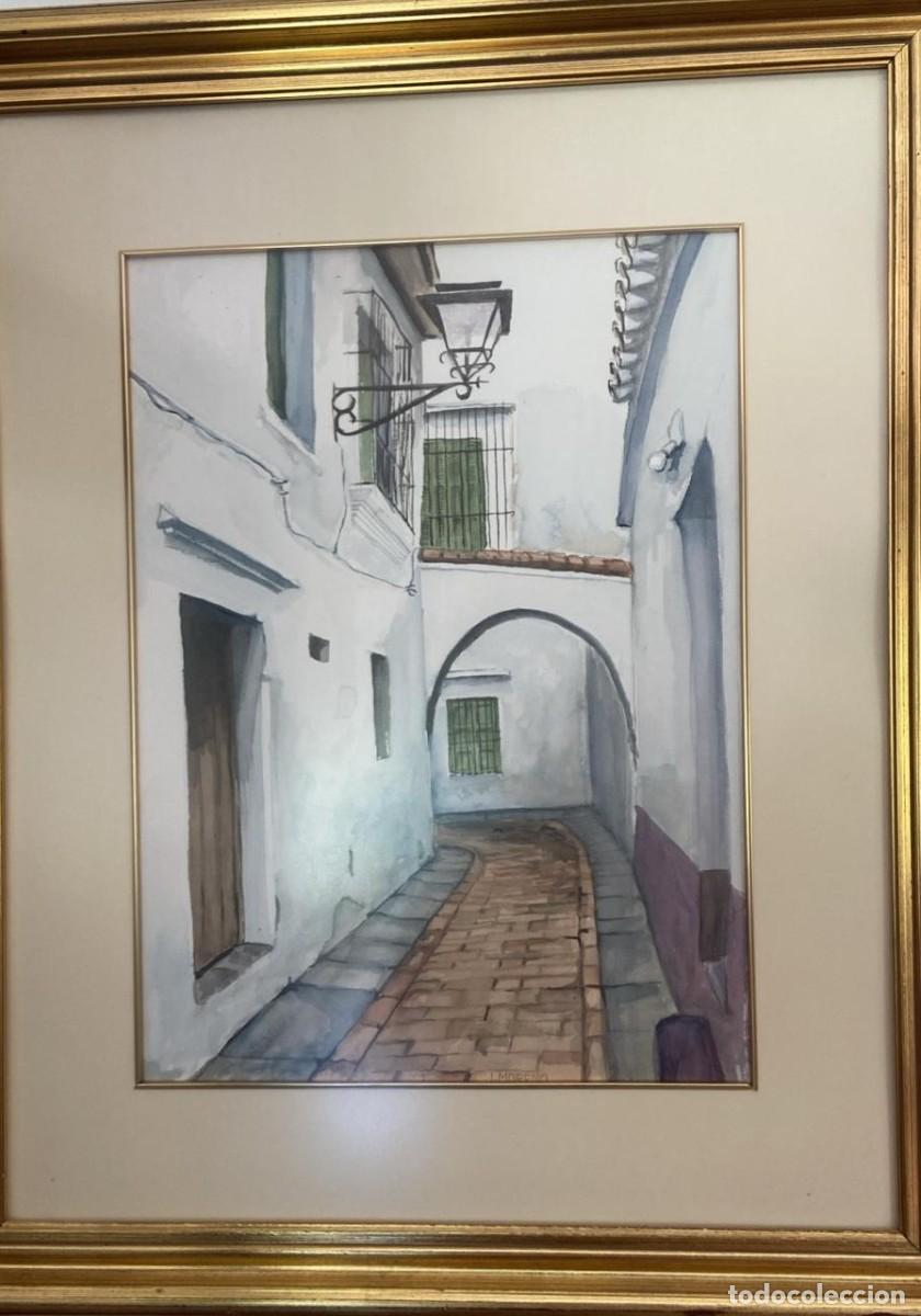 Arte: ACUARELA ORIGINAL CON MOTIVO RURAL. ENMARCADA, 70 X 50 cm