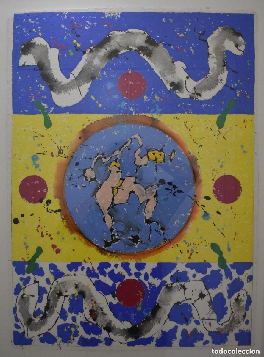 Arte: Obra t&eacute;cnica mixta en papel de Acacio Puig. A&ntilde;o 1997. Mide 70 x 50 cm. Se vende sin marco.