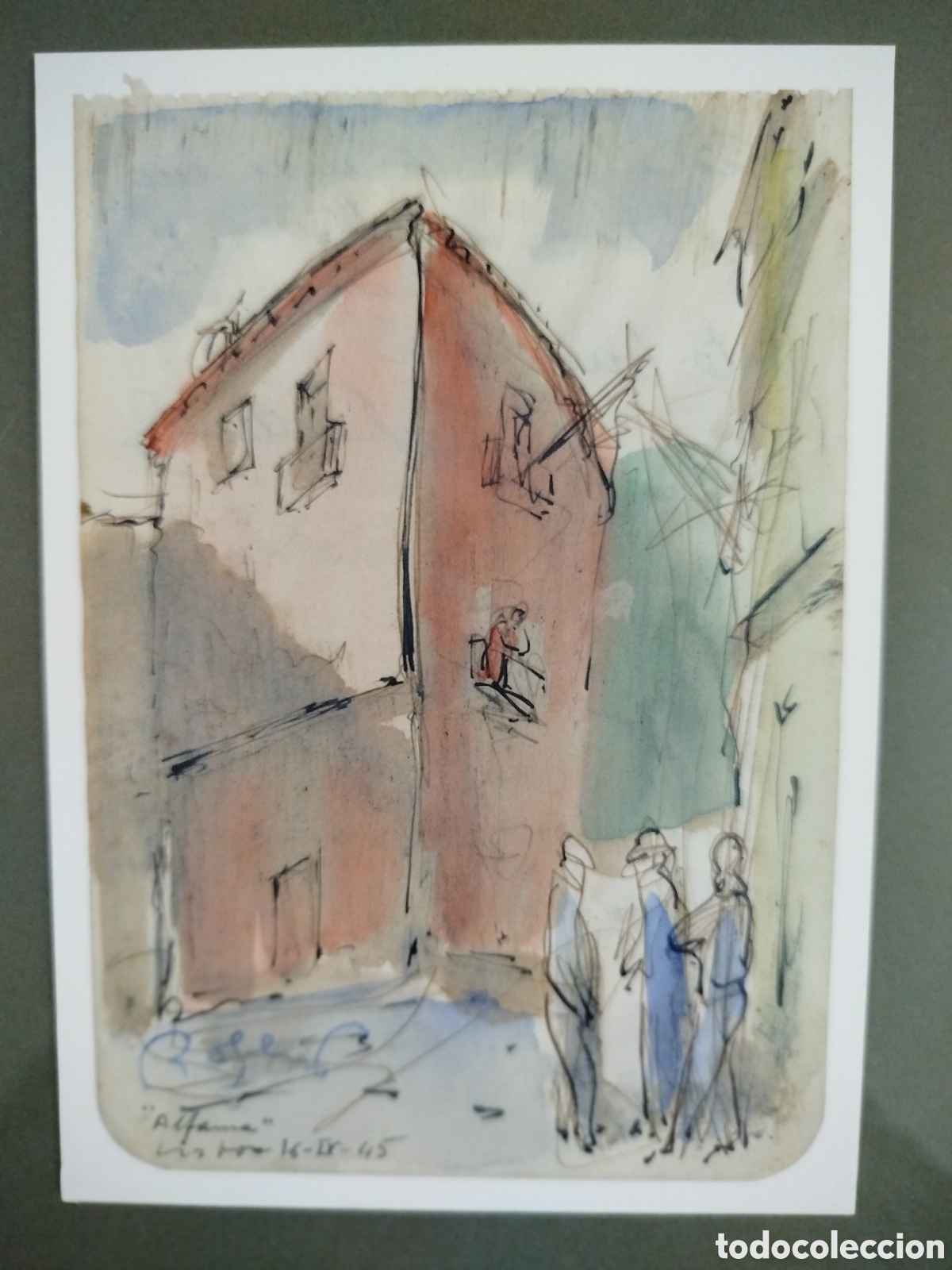 Arte: Ramon Rogent, Alfama (Lisboa), 1945 - Foto 2