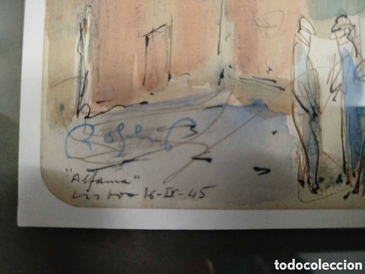 Arte: Ramon Rogent, Alfama (Lisboa), 1945 - Foto 3