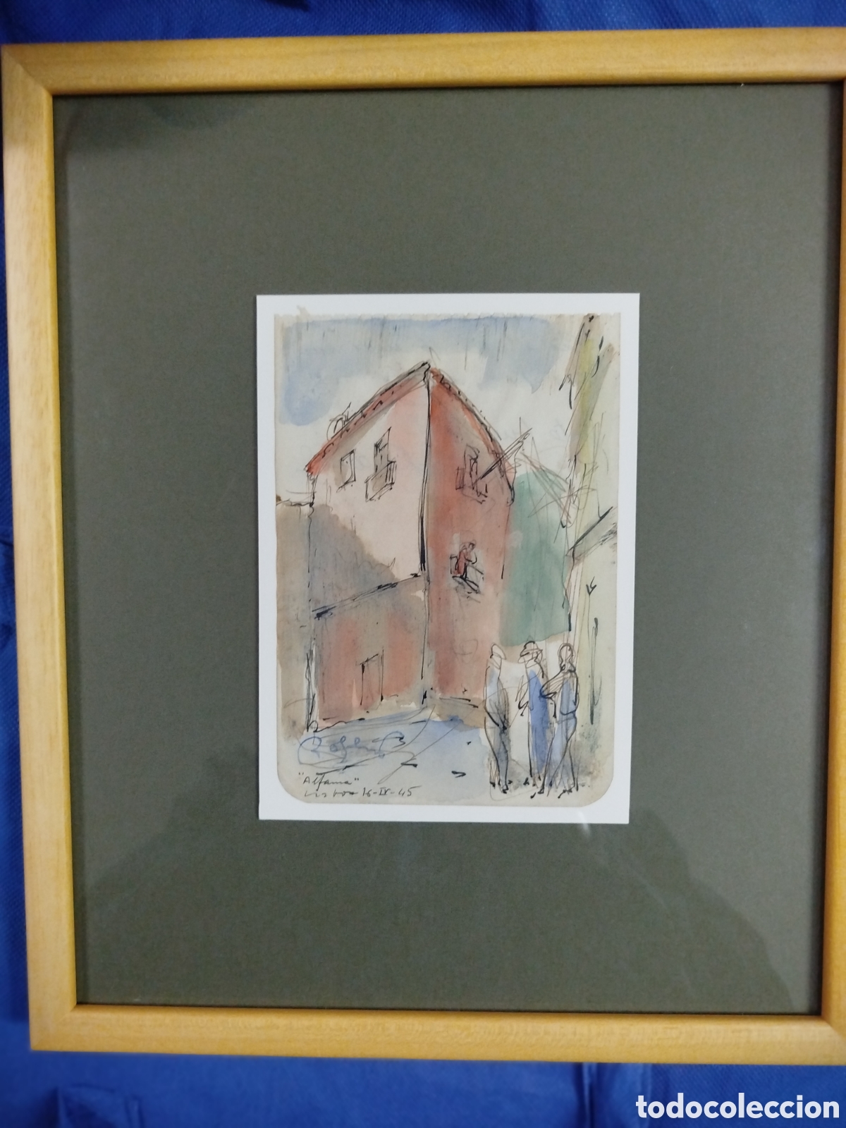 Arte: Ramon Rogent, Alfama (Lisboa), 1945 - Foto 1