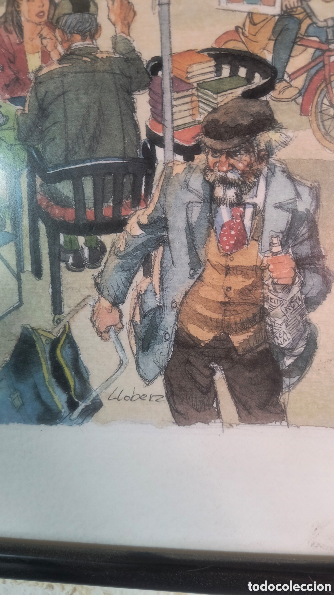 Arte: Cuadro costumbrista en acuarela y tinta - Foto 2