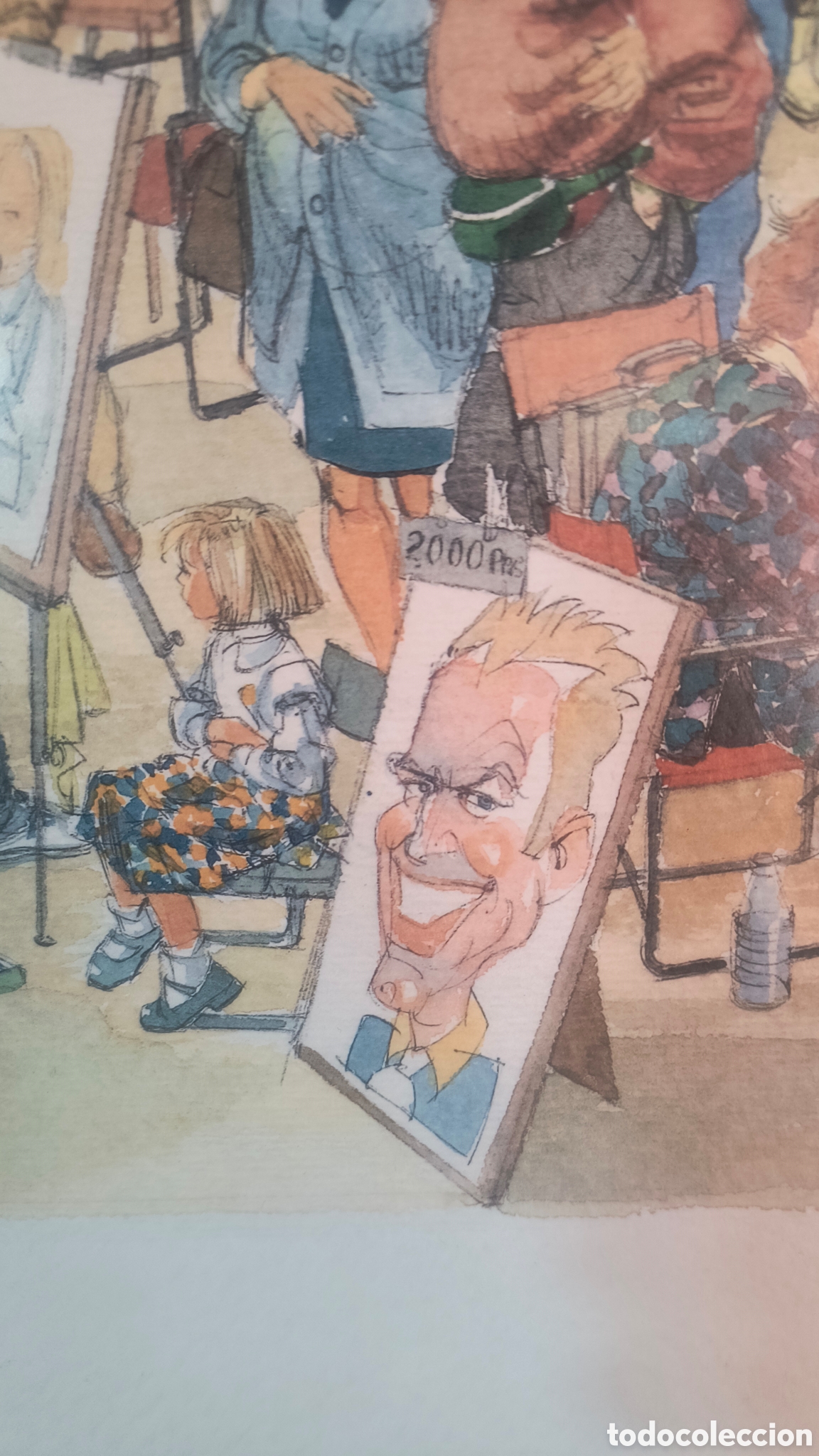 Arte: Cuadro costumbrista en acuarela y tinta - Foto 5