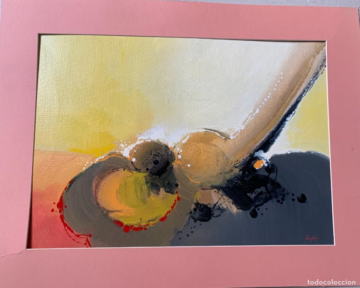 Arte: Abstracto. Acuarela t&eacute;cnica mixta. Firmado ilegible