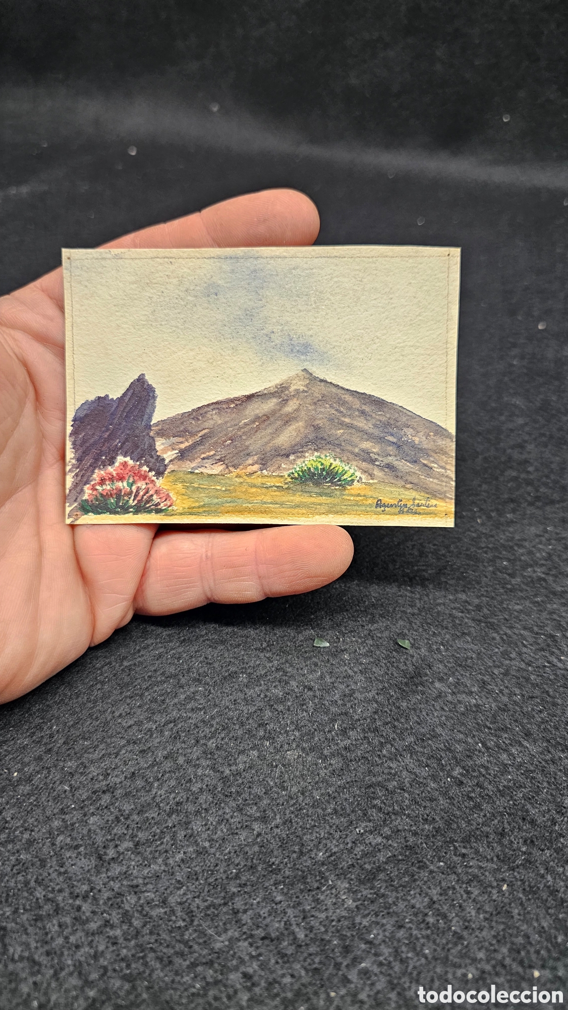 Arte: Antigua acuarela en miniatura
