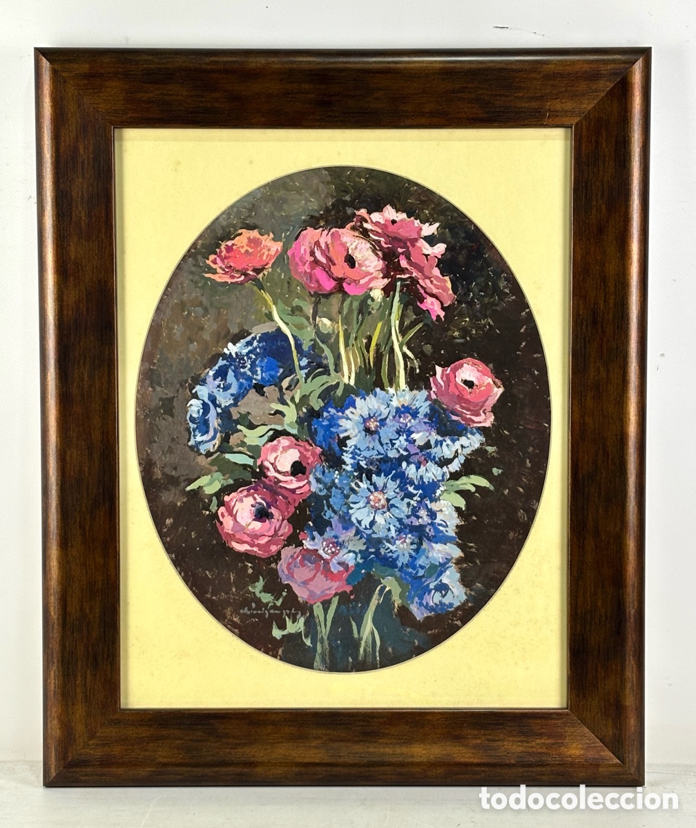 Arte: JOSEP PUIGDENGOLAS BARELLA - BODEG&Oacute;N DE FLORES - TECNICA MIXTA