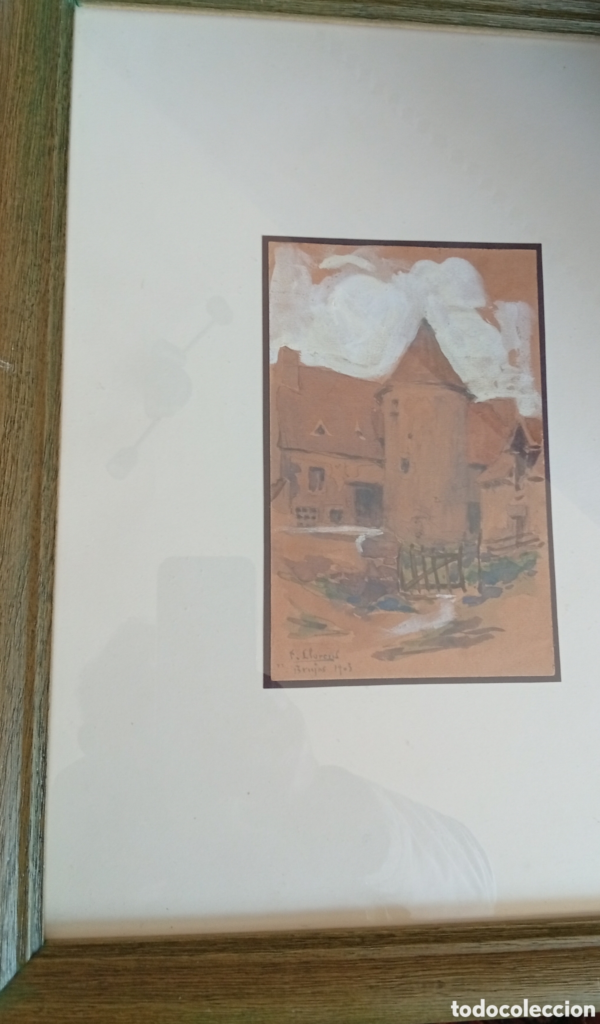 Arte: Pintura gallega preciosa obra t&eacute;cnica mixta del gran pintor Francisco Llorens D&iacute;az ( La Coru&ntilde;a 1948