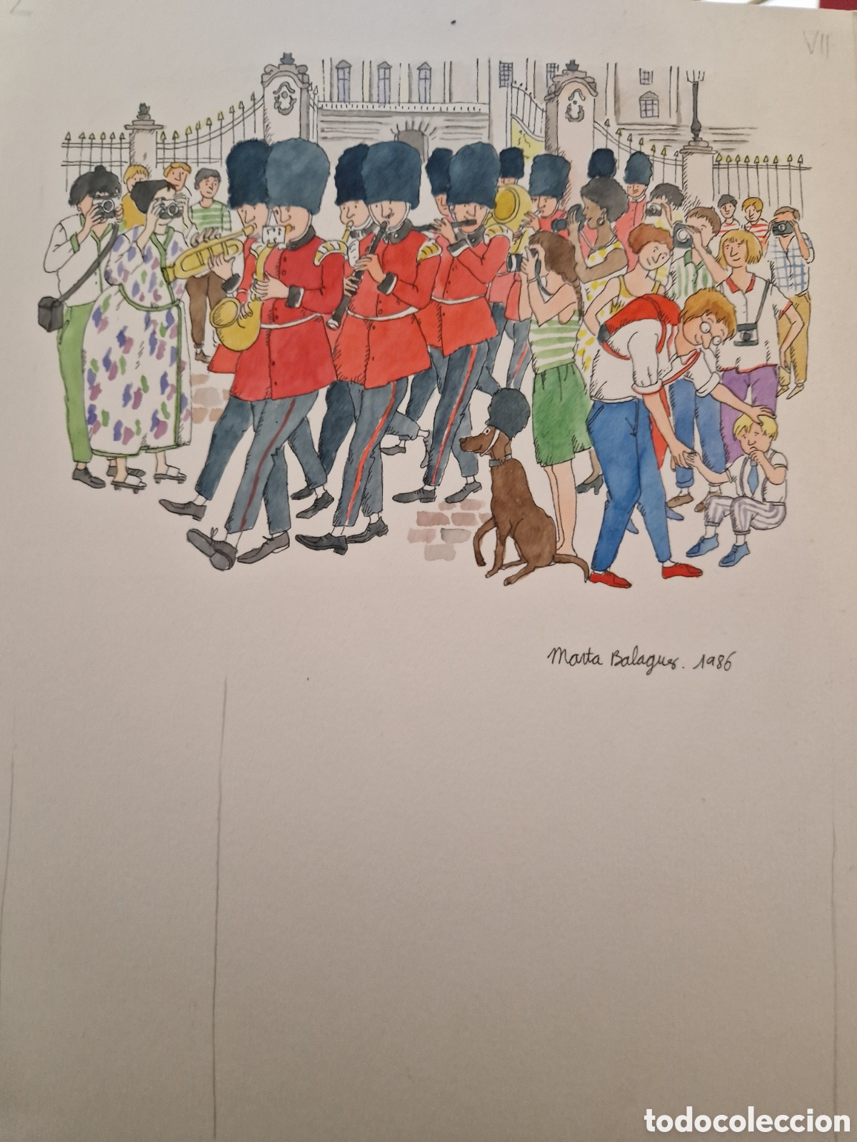 Arte: ORIGINAL MARTA BALAGUER 1986 &ndash; ILUSTRACI&Oacute;N ORIGINAL A TINTA Y ACUARELA &ndash; ARTE EDITORIAL INFANTIL
