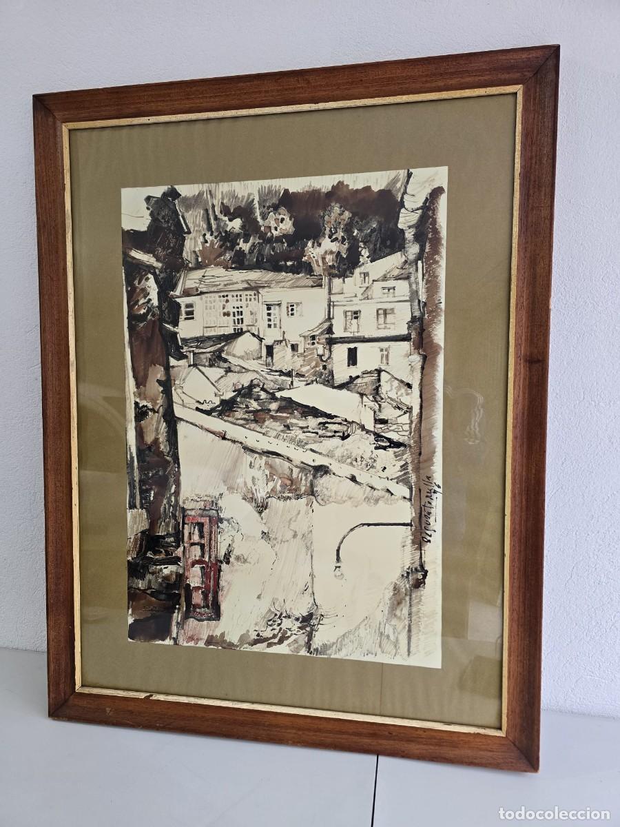 Arte: SEGURA TORRELA (Ferrol 1927-2000 )ACUARELA 70 x 48 cms (obra) 96 x 75 cms marco