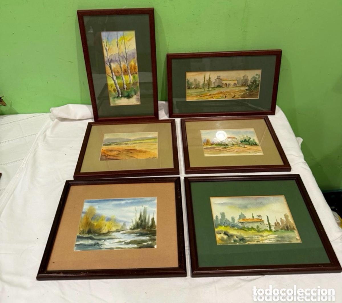 Arte: Eduard L&oacute;pez Matar&oacute; Colecci&oacute;n 6 Acuarelas Originales Paisajes Firmadas