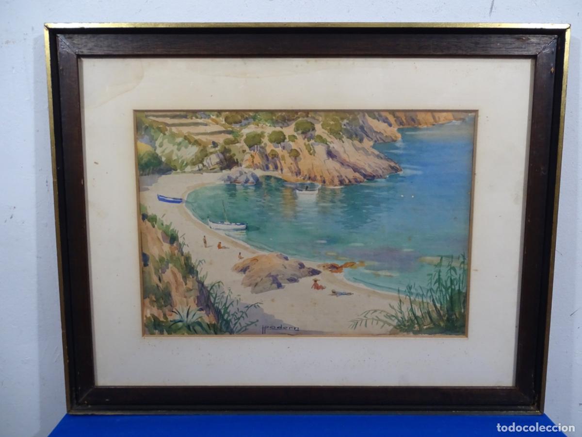 Arte: ACUARELA JOAN PADERN. PAISAJE COSTA BRAVA.