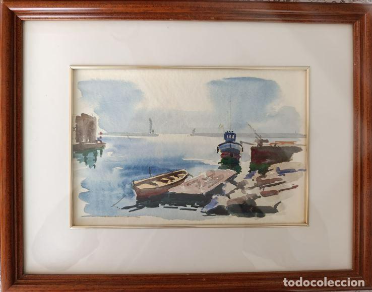 Arte: Set de 4 paisajes mediterr&aacute;neos-Acuarelas de Vidal Serrulla