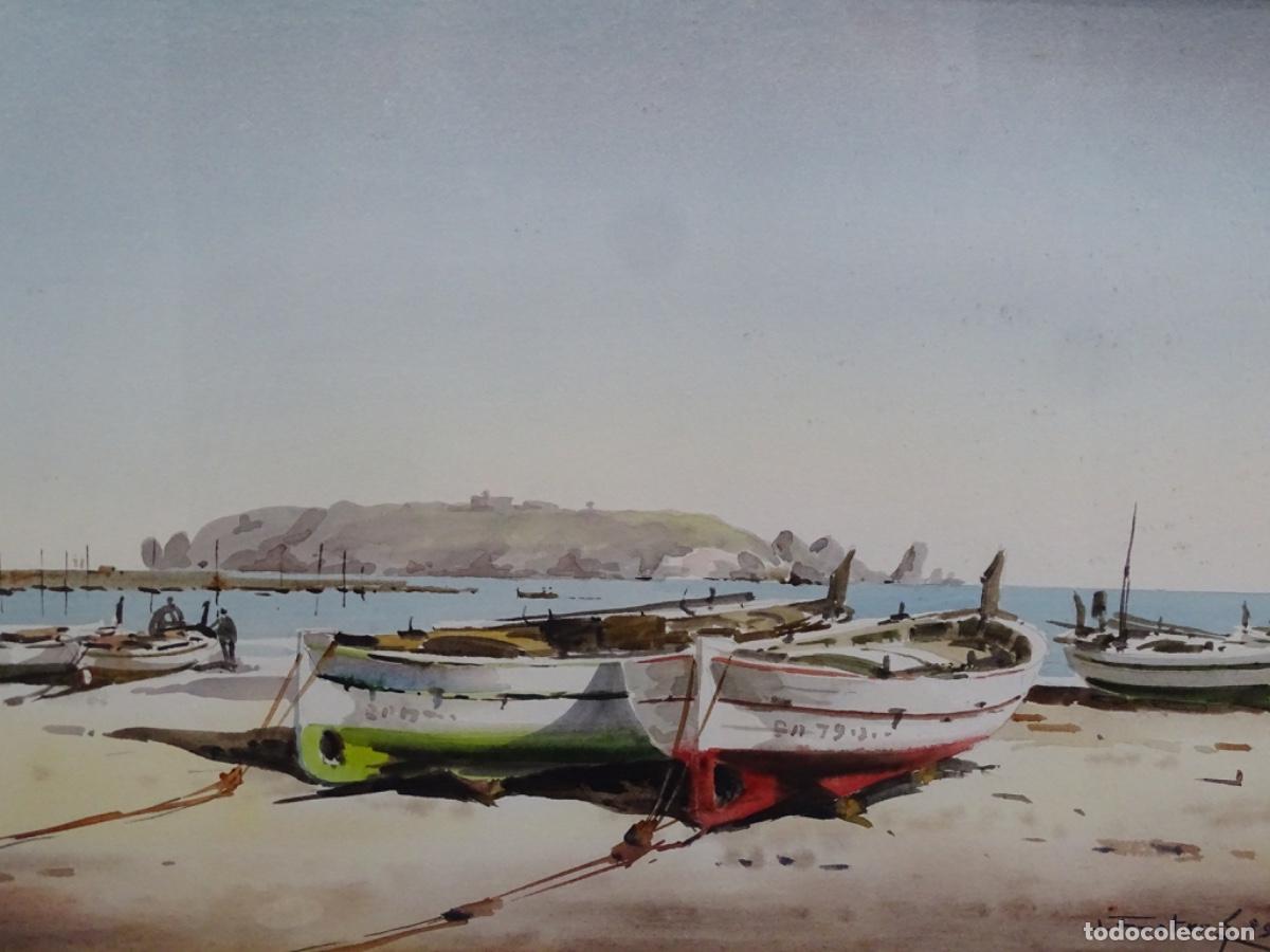 Arte: ACUARELA JOAN FUSTER GIMPERA. PAISAJE COSTA BRAVA.