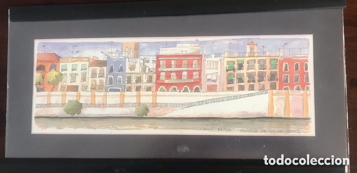 Arte: Acuarela calle Betis de Sevilla