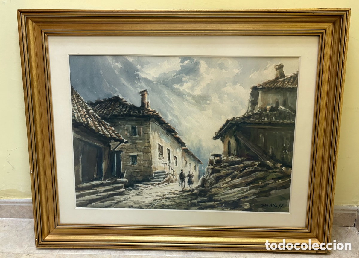 Arte: &Aacute;ngel Gal&aacute;n (1911‑1998) - Paisaje de pueblo castellano, 1977