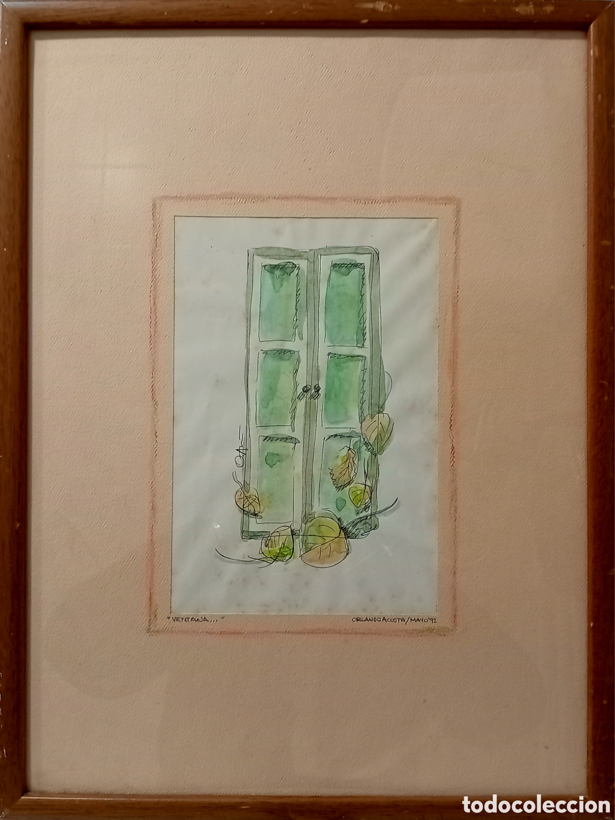 Arte: Orlando Acosta - Acuarela Original Artista Cubano - Firmada (1992)