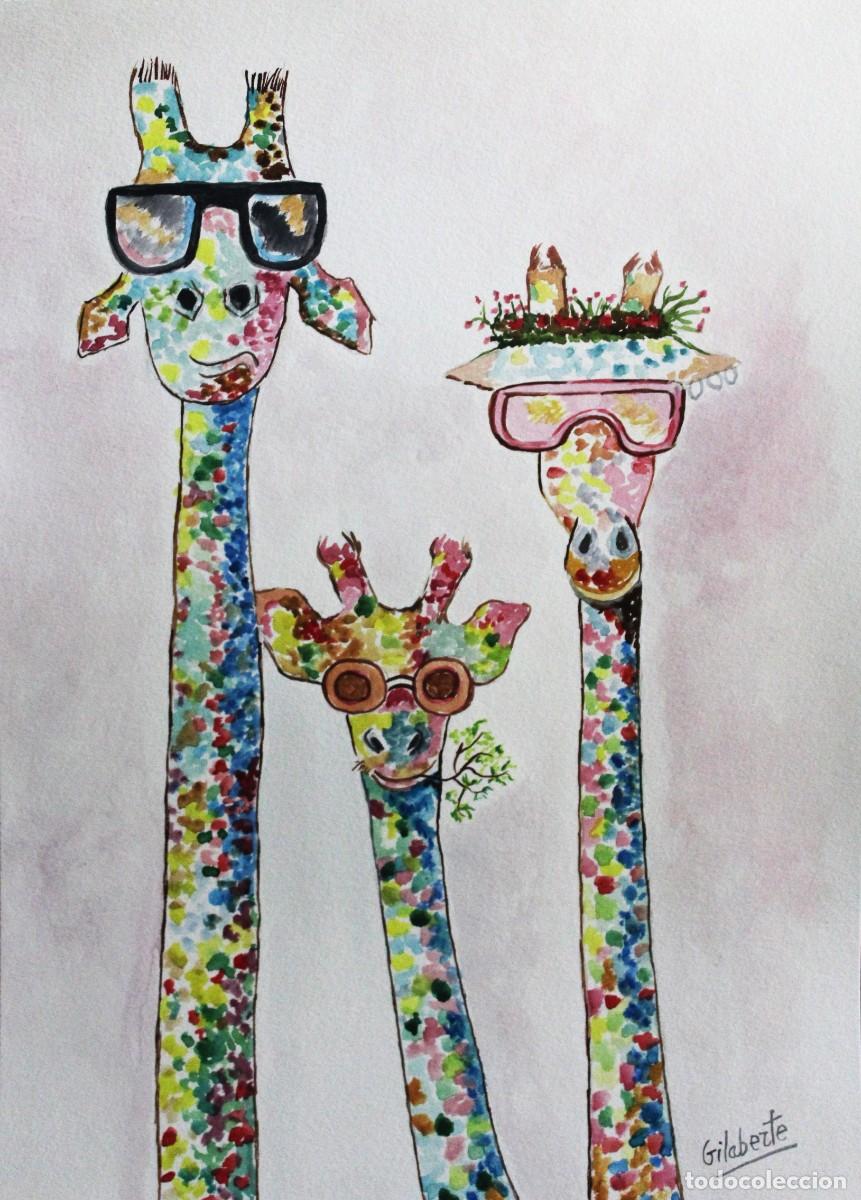 Arte: Jirafas obra de Mercedes Gilaberte