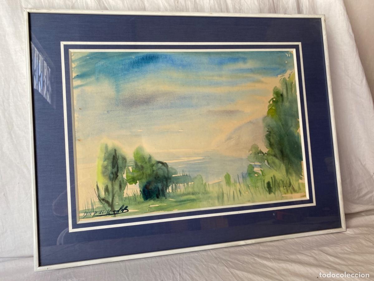 Art: MAR DE GALILEA, ACUARELA DE TALILA BEN AMRAM, ISRAEL.