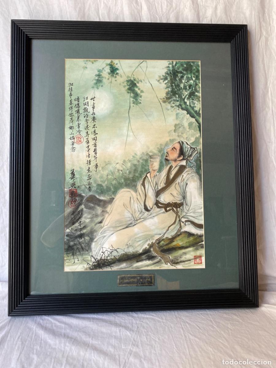 Arte: ACURELA ANTIGUA CHINA FIRMADA.