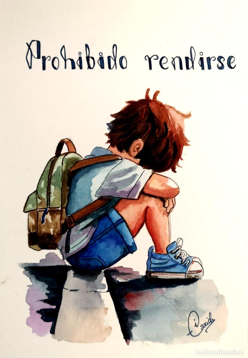 Arte: Prohibido rendirse-Acuarela pintada por Inma Escrich