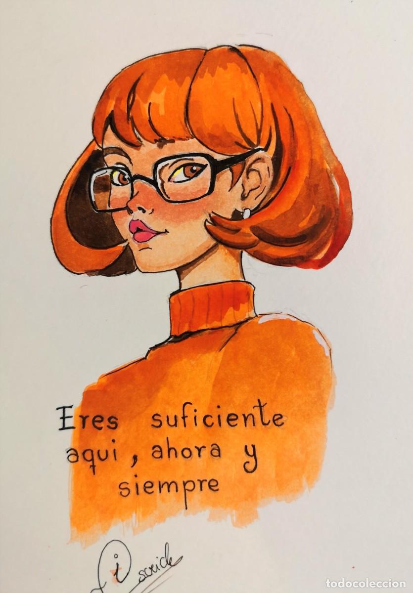 Arte: Eres suficiente aqu&iacute;, ahora y siempre-Acuarela pintada por Inma Escrich