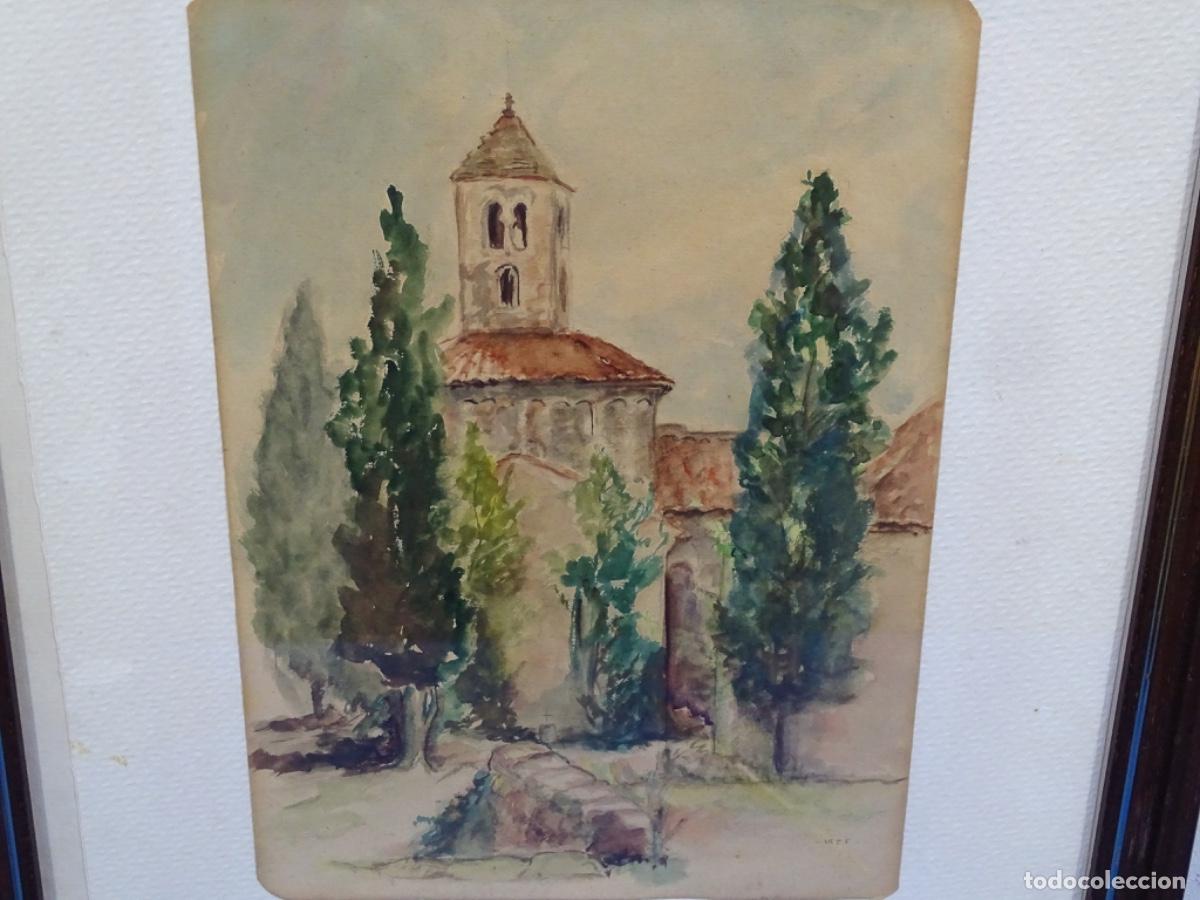 Arte: ACUARELA AN&Oacute;NIMA IGLESIA A&Ntilde;O 1953.