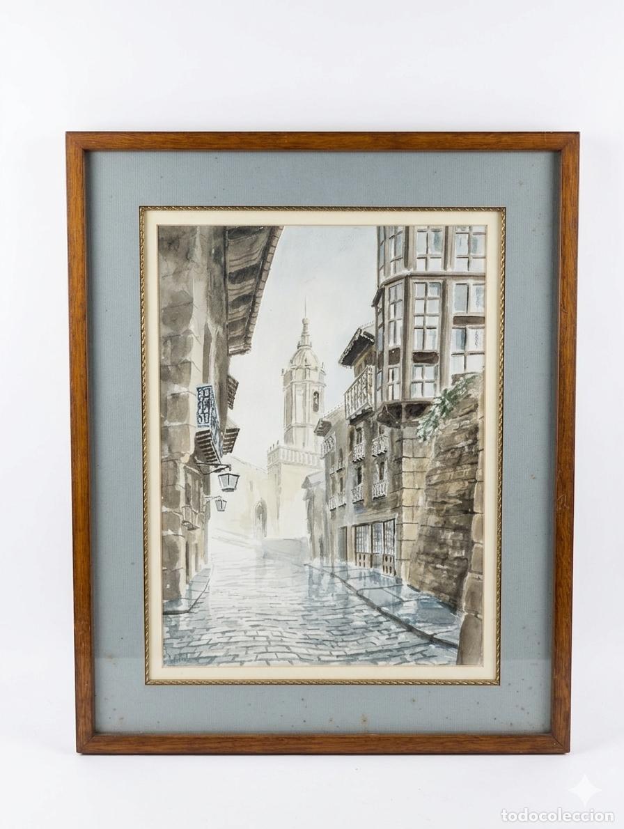Art: Acuarela Original de Wellman: Calle Antigua
