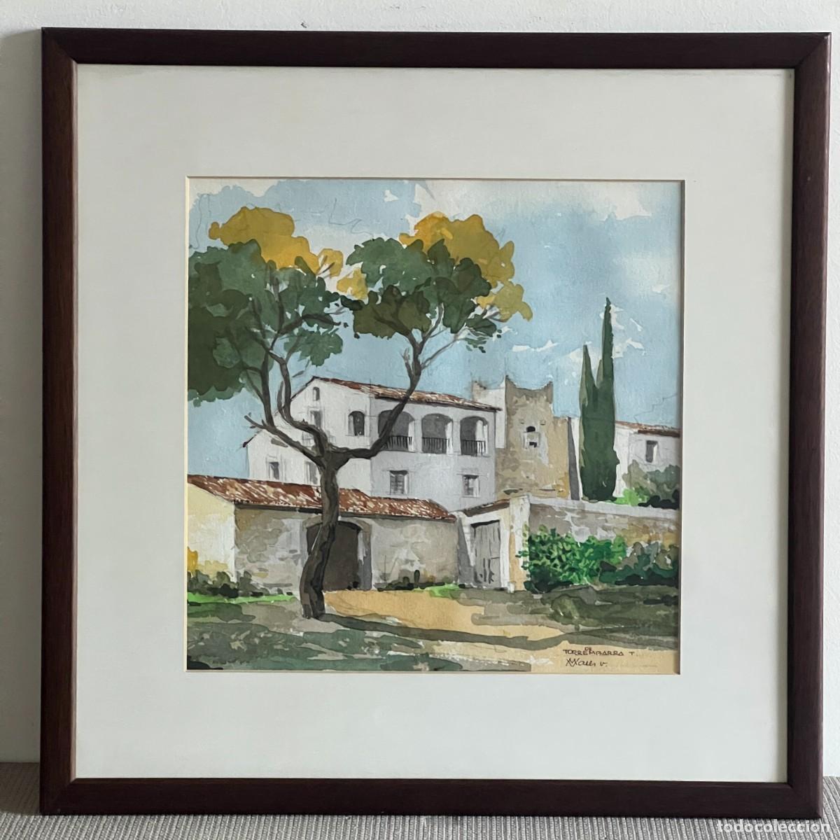 Arte: Manuel Valls i Verg&eacute;s. Torredembarra h. 1960. Acuarela
