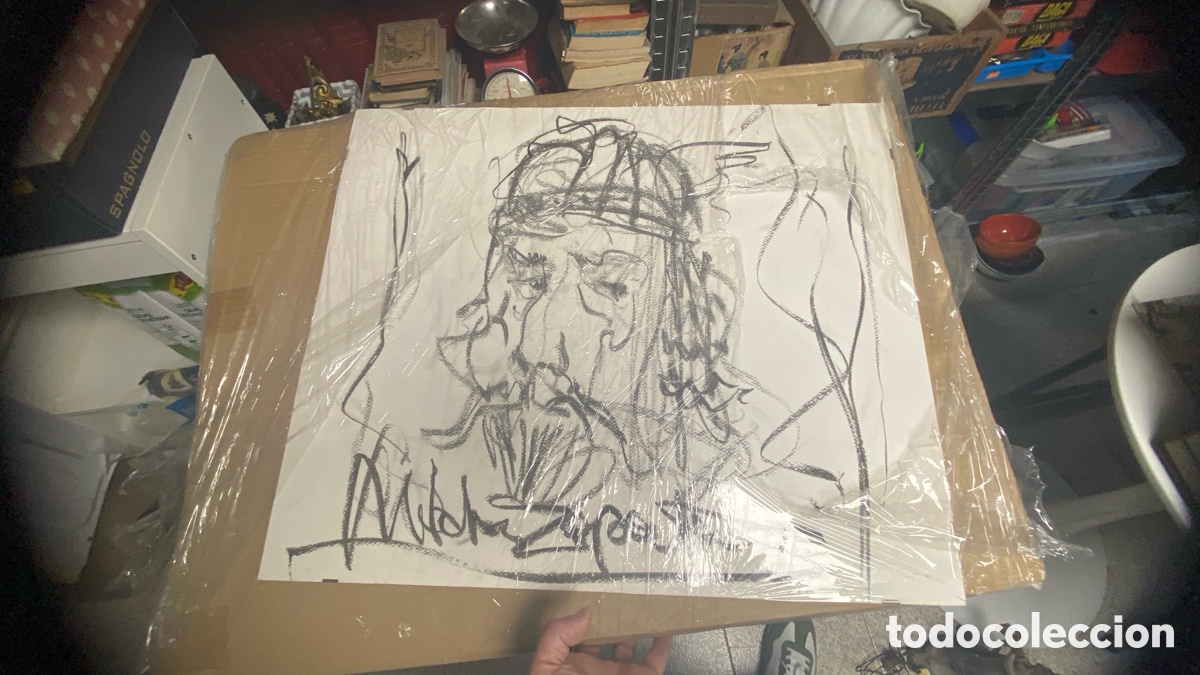 Arte: Cuadro a carb&oacute;n de Melchor Zapata
