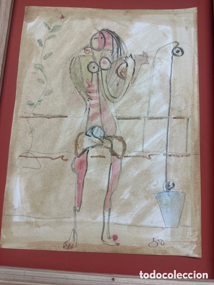Arte: la ni&ntilde;a del gato - a&ntilde;os 50