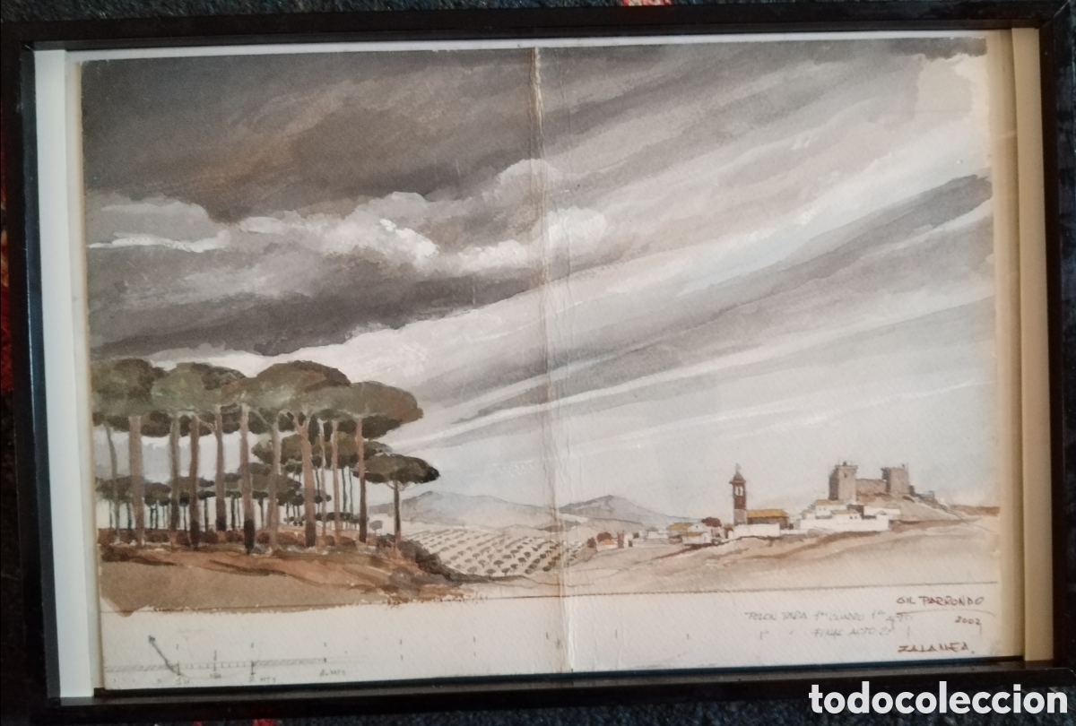 Arte: GIL PARRONDO (Asturias 1921-2016). Gouache sobre cart&oacute;n.