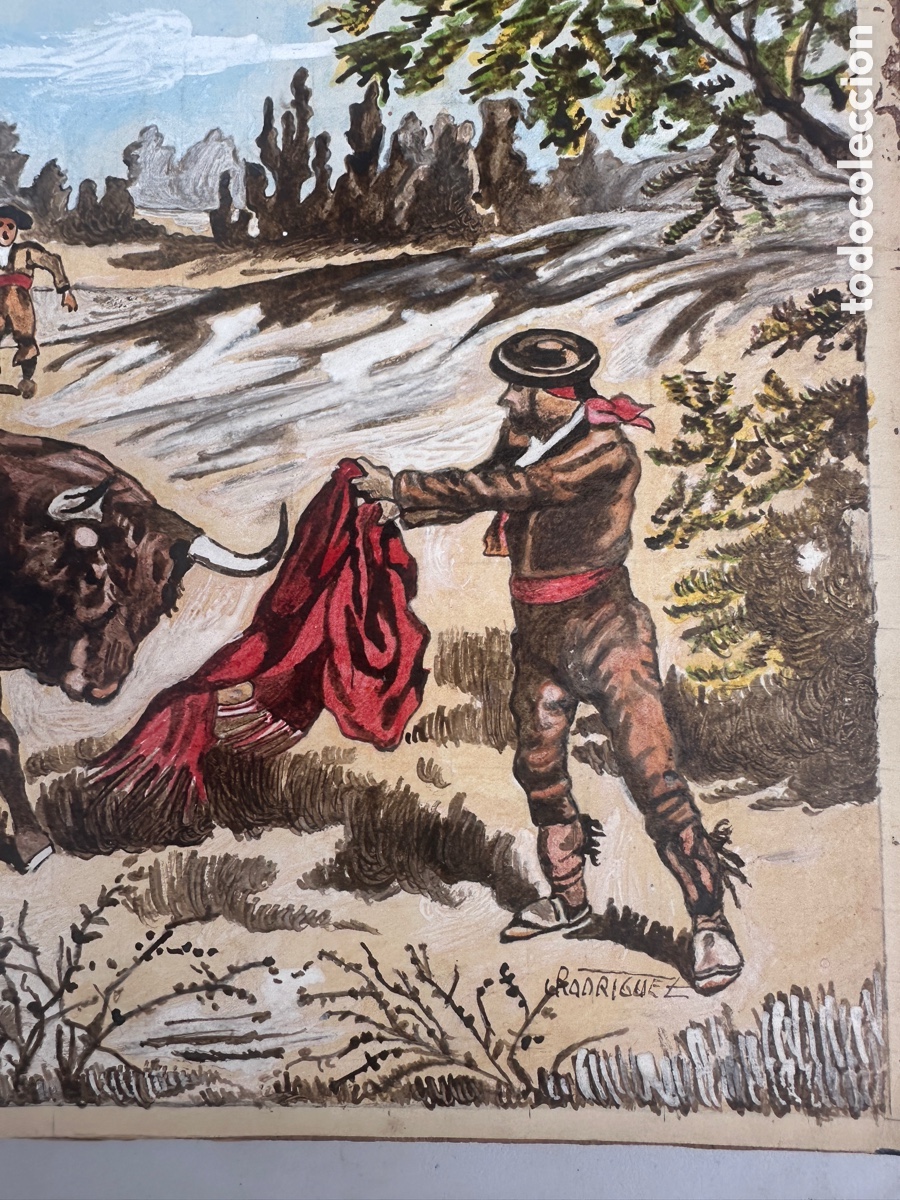 Arte: capea en el campo tauromaquia