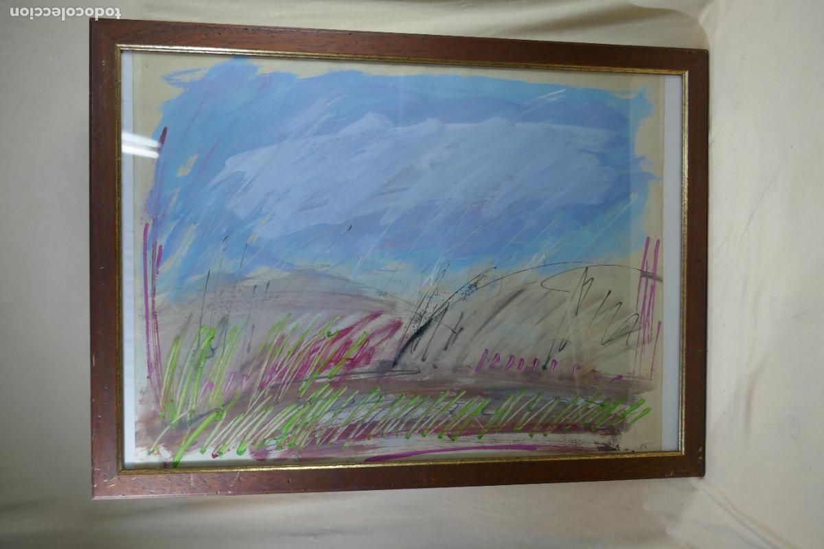 Arte: ACUARELA FIRMADA DE (NO LOGRO LEER LA FIRMA?) MARCO DE MADERA CON CRISTAL / 75,5 X 55,5 CM