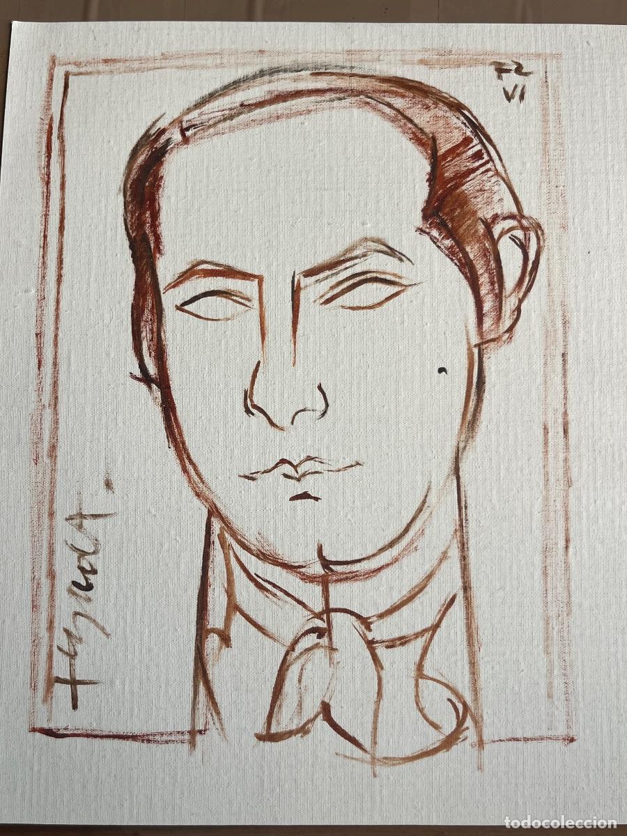 Arte: RETRATO DE ENRIC SABATER SECRETARIO DE DALI. DESCONOZCO AUTOR. 1972