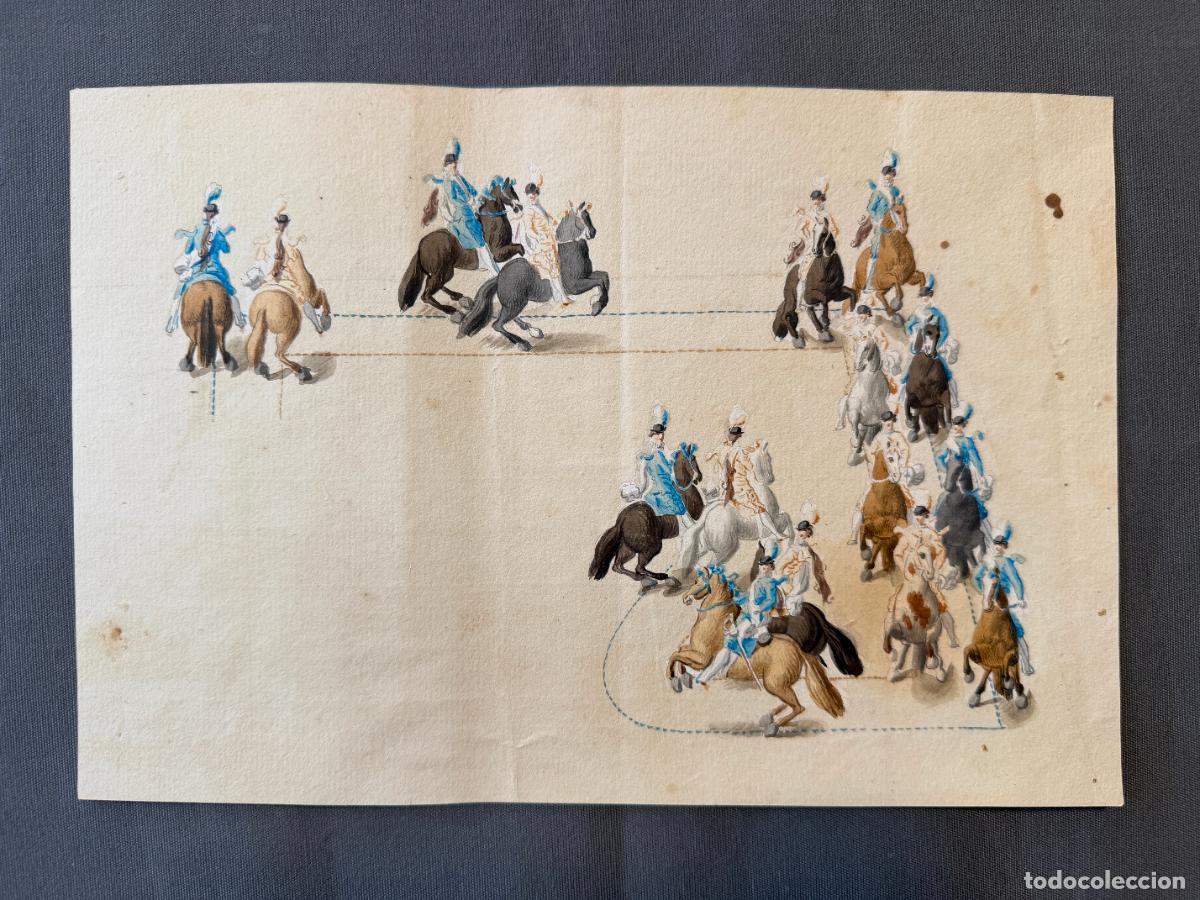 Arte: Juego de las Parejas. l&aacute;piz, aguada y tinta coreogr&aacute;fica ecuestre , ca. 1785&ndash;1798