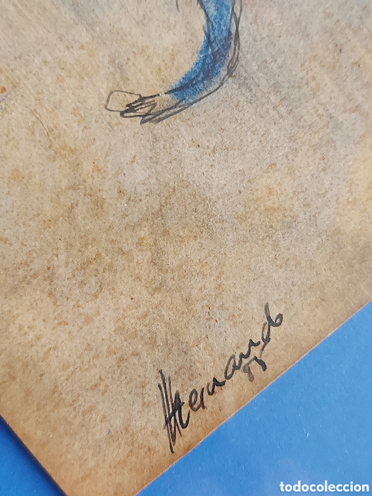 Arte: HERNANDO &rdquo;BOCETO DEL TORO&rdquo; ACUARELA 1985 - Foto 4