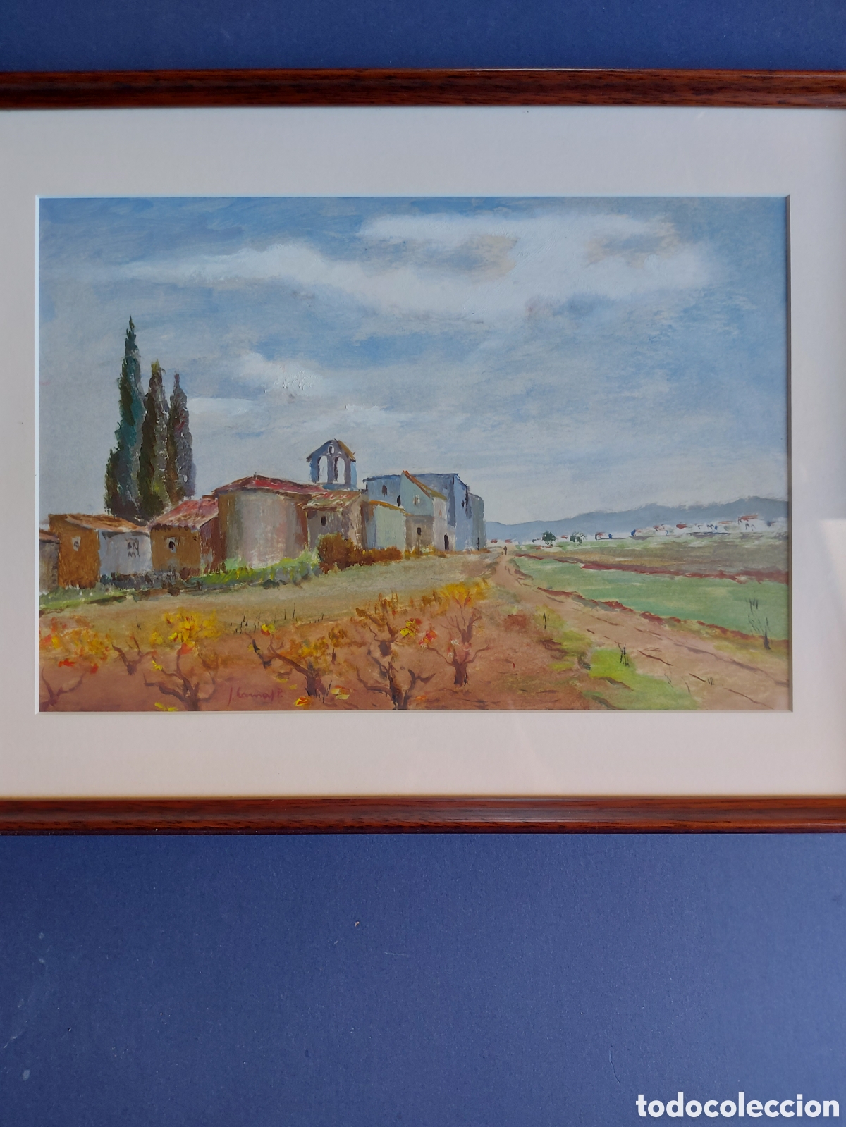 Arte: J. COMAS P. &rdquo;SAN VALENTI DE CABANYES&rdquo; ACUARELA
