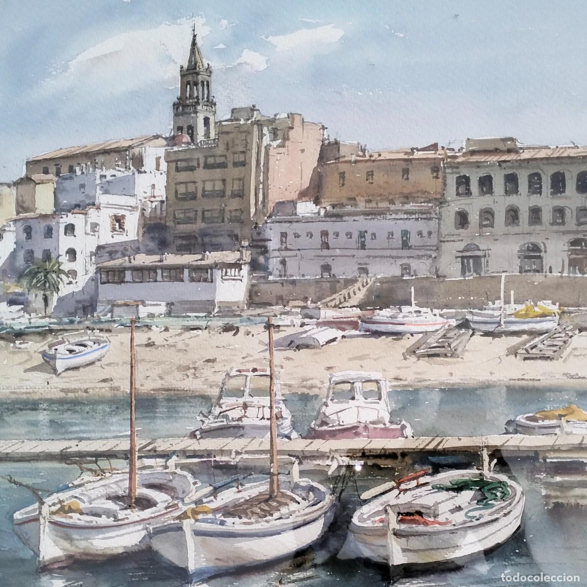 Arte: PALAM&Oacute;S,GIRONA. GRAN ACUARELA DE CARLOS BALLESTERO ALC&Oacute;N.