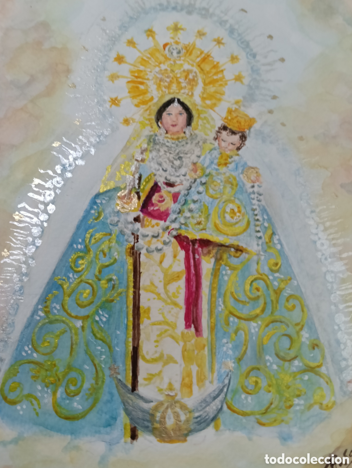 Arte: Acuarela. Virgen del Rosario