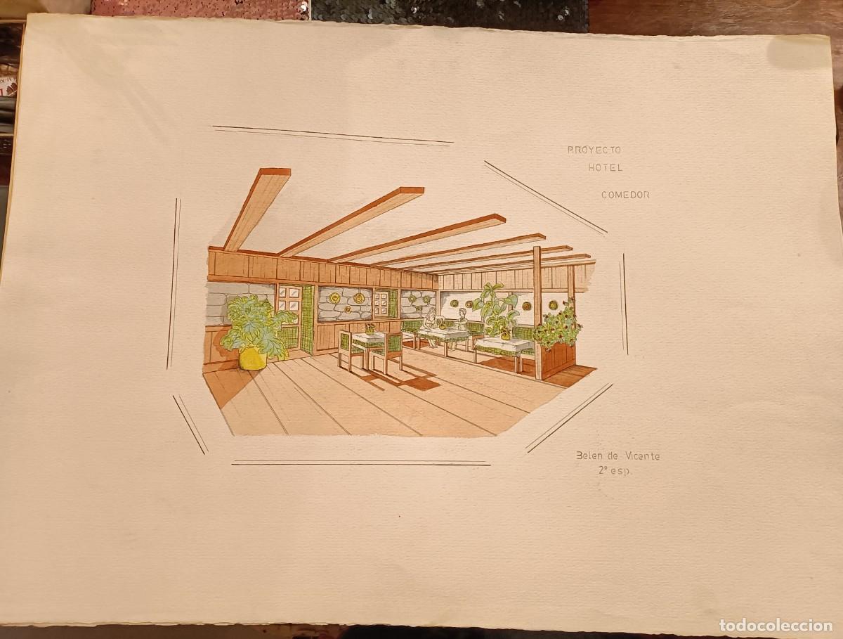 Arte: COMEDOR PROYECTO HOTEL. ACUARELA