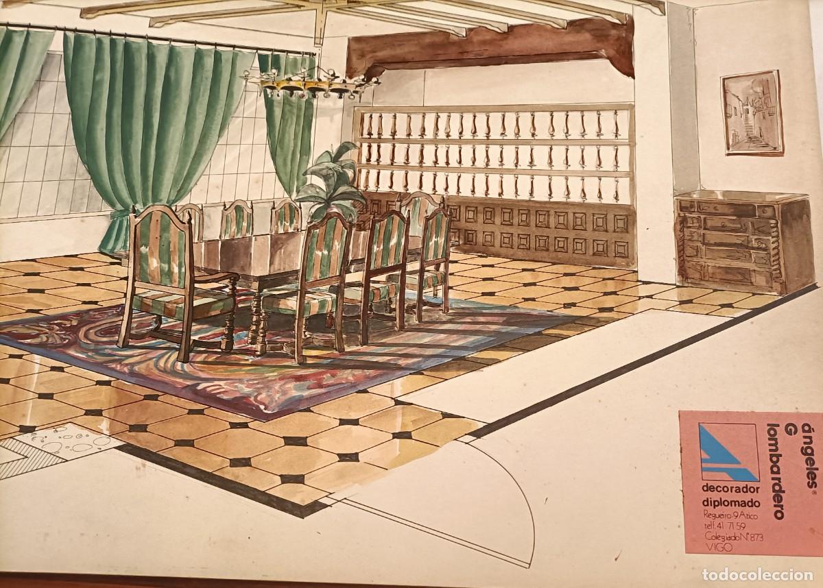 Arte: PROYECTO COMEDOR. ACUARELA. A&Ntilde;OS 70
