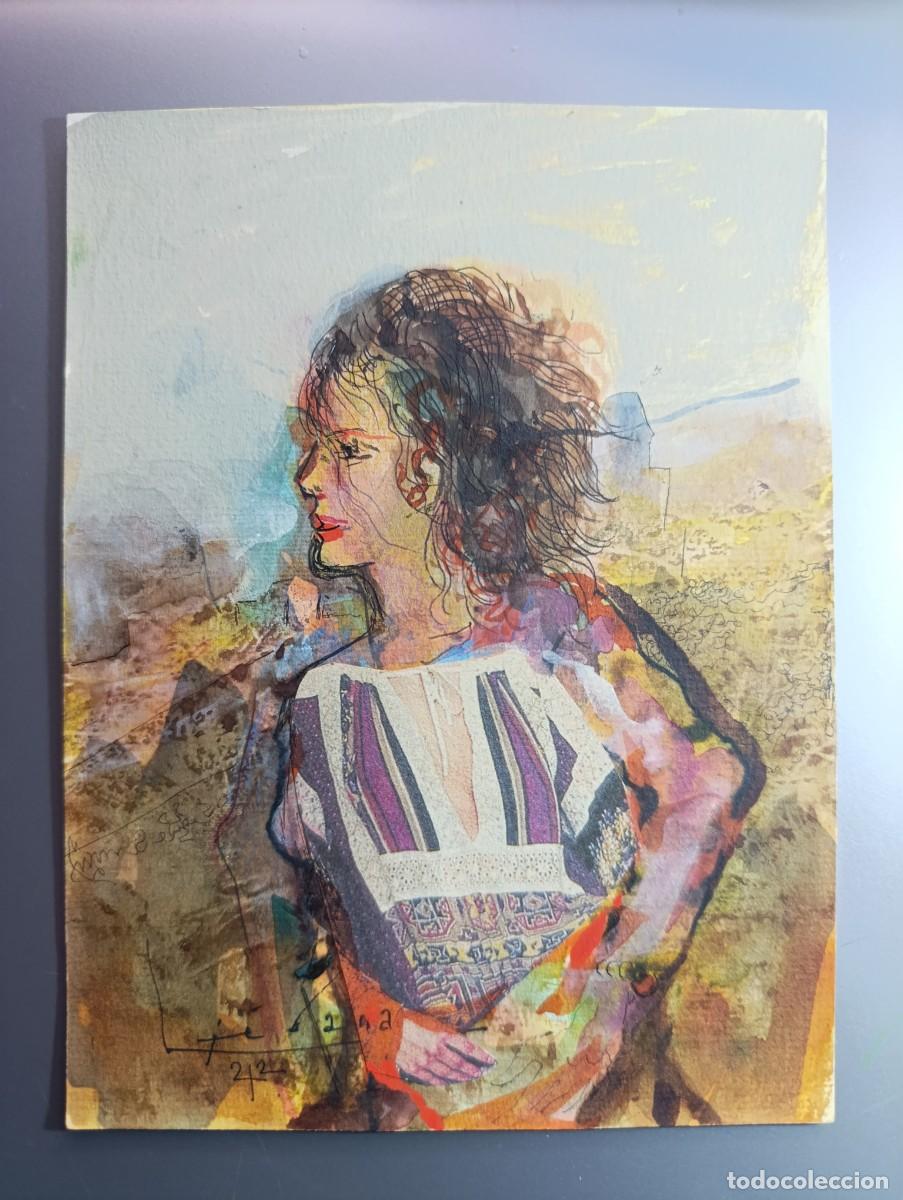 Arte: MUJER CON VESTIDO DE GINES LIEBANA