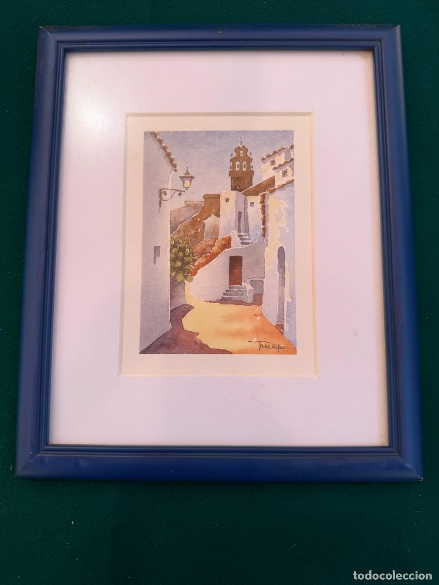 Arte: P- ACUARELA DE ARCOS DE LA FRONTERA ( CADIZ ) DEL 5- 6- 2010 FIRMADA POR TAMAYO