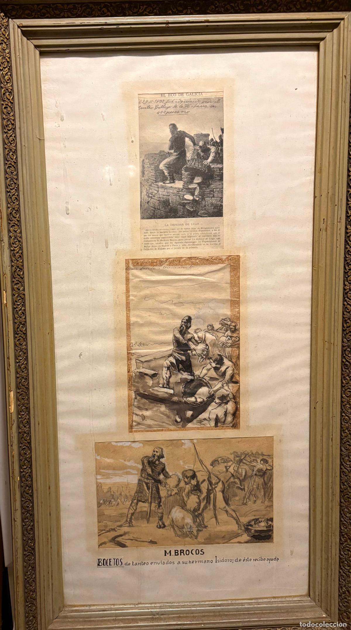 Arte: Bocetos para la defensa de Lugo por Modesto Brocos