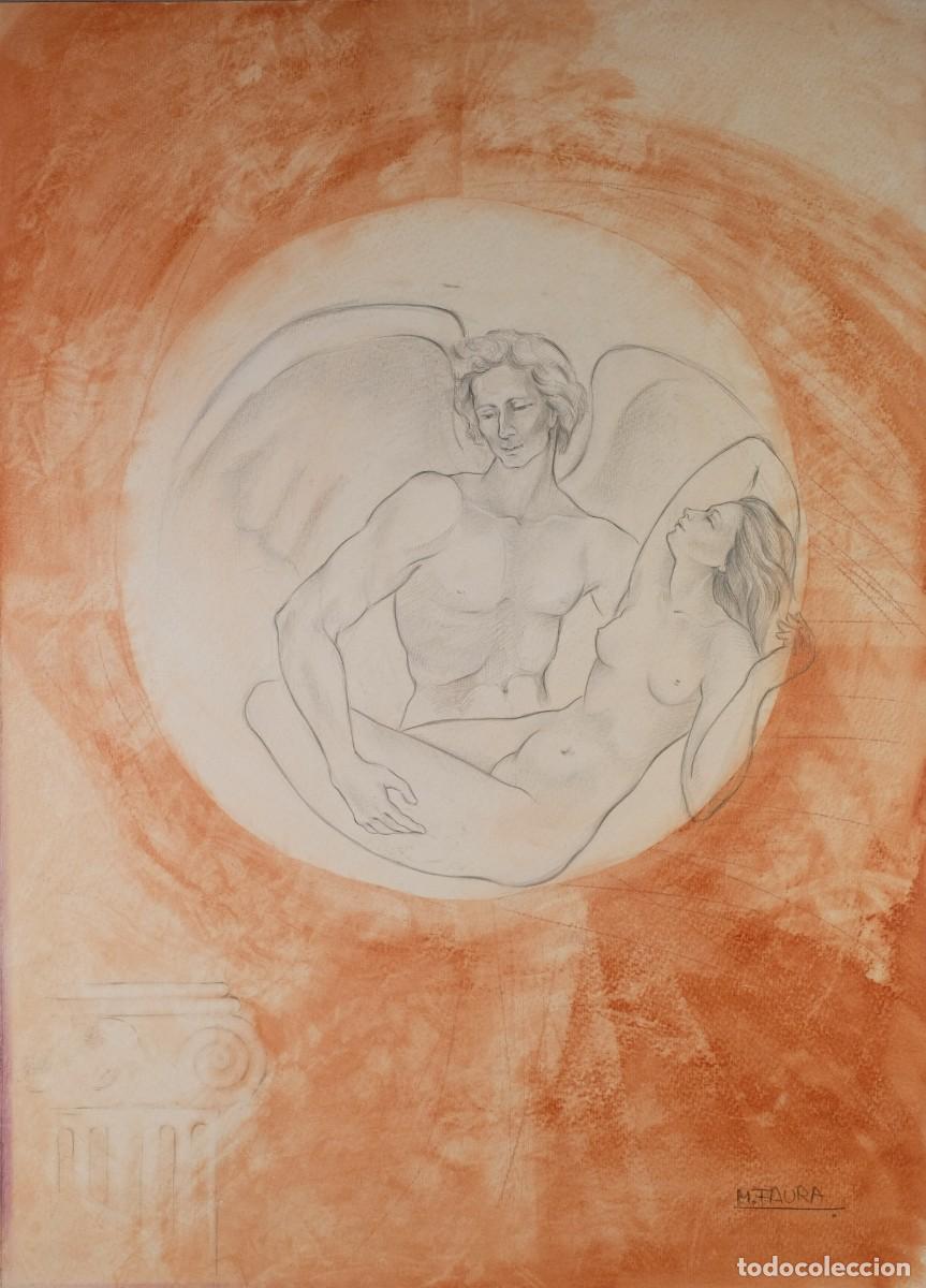 Arte: MONTSERRAT FAURA (BARCELONA, 1947) ACUARELA, L&Aacute;PIZ Y GOUACHE SOBRE PAPEL DESNUDOS FIRMADO
