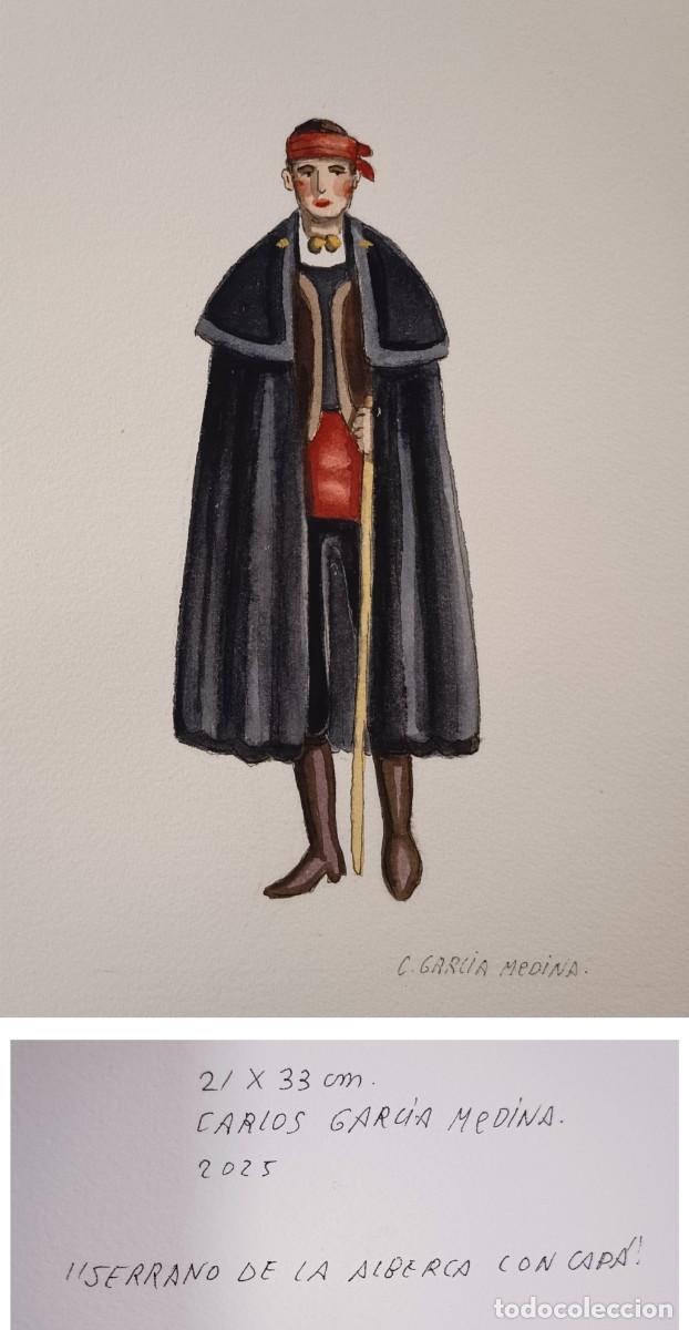 Arte: ACUARELA &rdquo;SERRANO DE LA ALBERCA CON CAPA&rdquo;