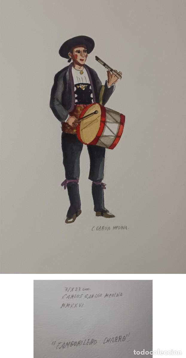 Arte: ACUARELA &rdquo;TAMBORILERO CHARRO&rdquo;