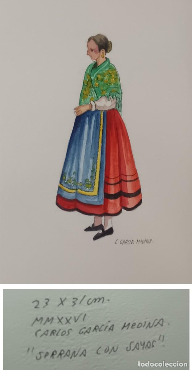 Arte: ACUARELA &rdquo;SERRANA CON SAYAS&rdquo;