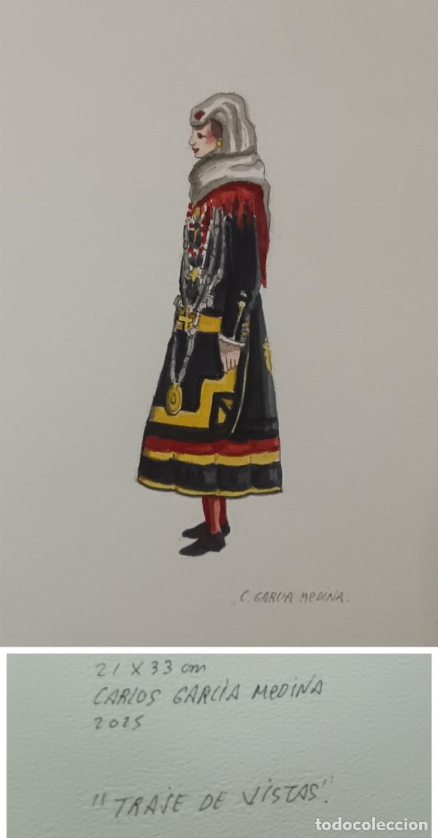 Arte: ACUARELA &rdquo;TRAJE DE VISTAS&rdquo;