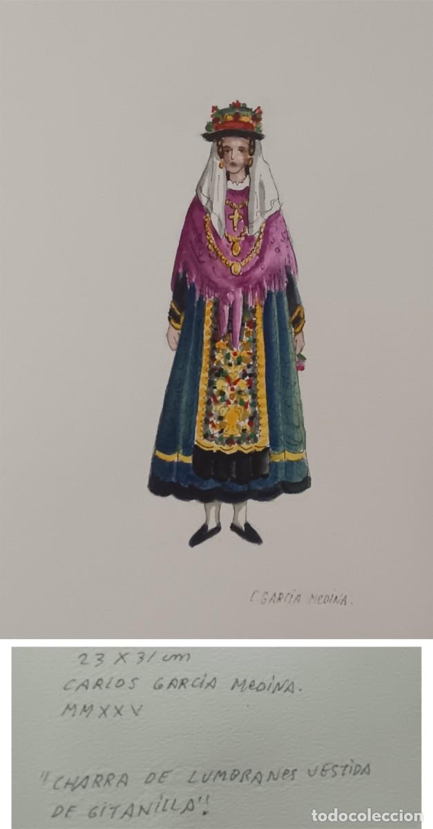 Arte: ACUARELA &rdquo;CHARRA DE LUMBRALES VESTIDA DE GITANILLA&rdquo;